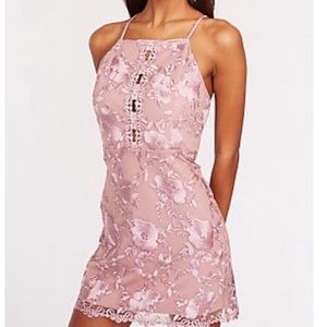 bib neck lace mauve dress CHARLOTTE RUSSE